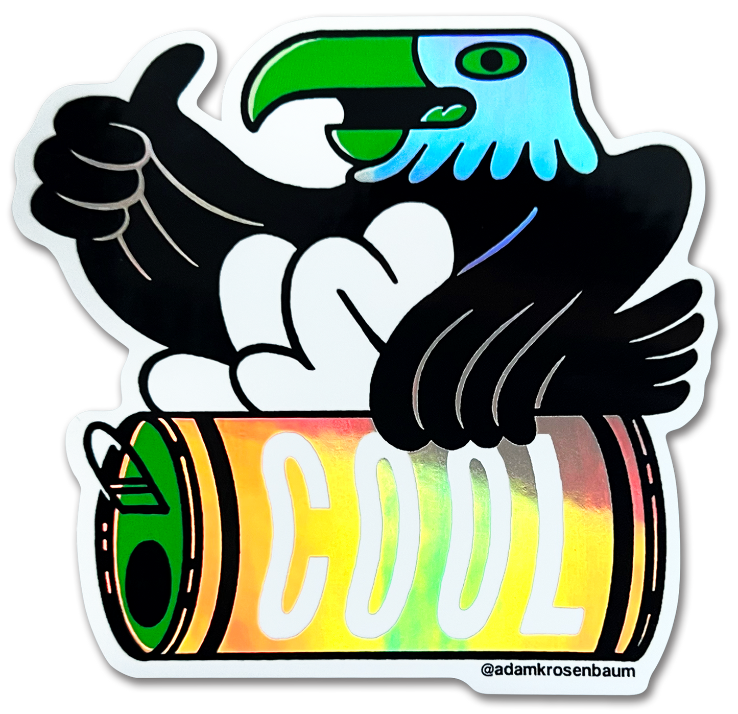 Cool Eagle - Holographic Sticker