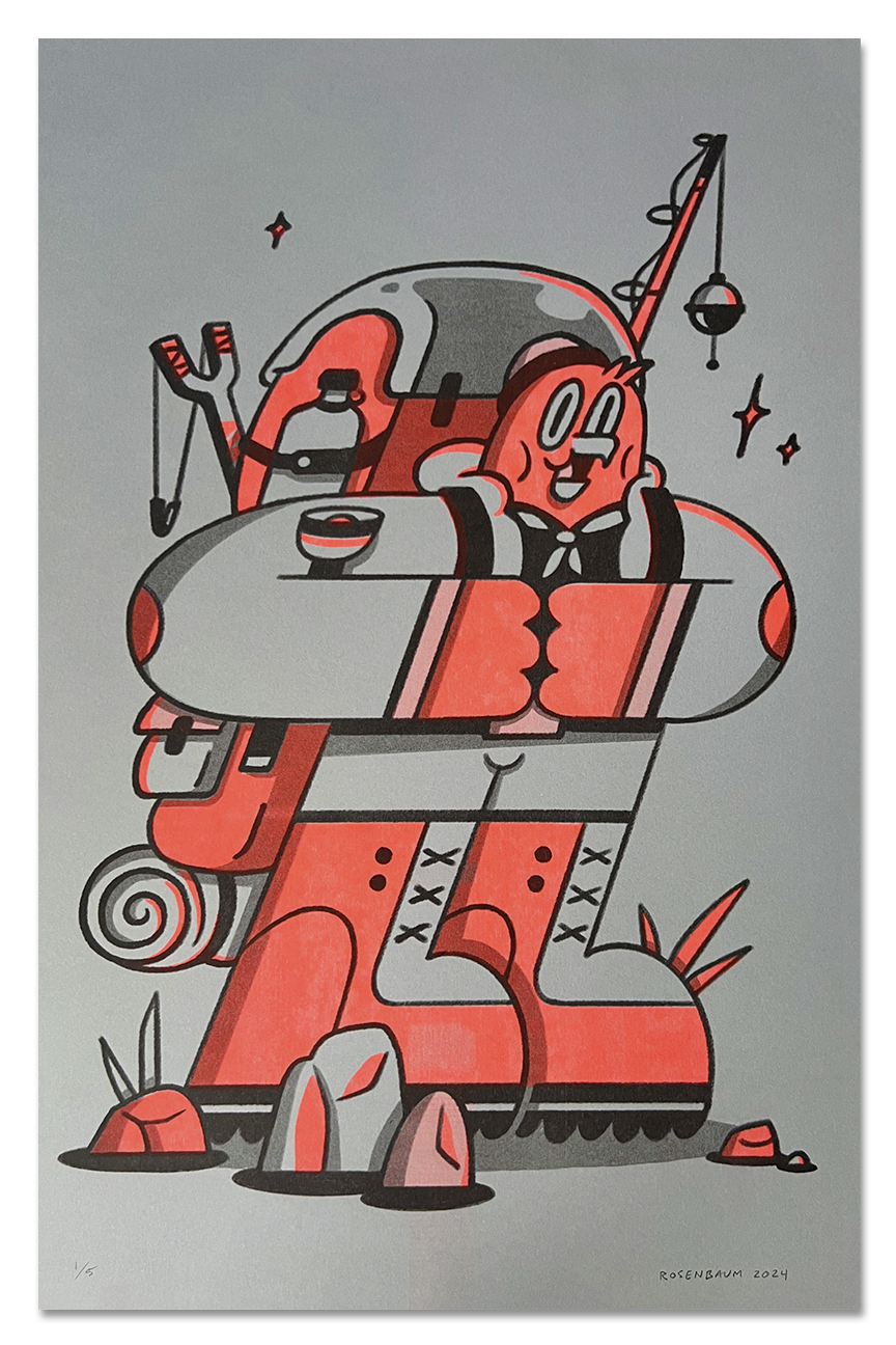 Happy Camper - Riso Print
