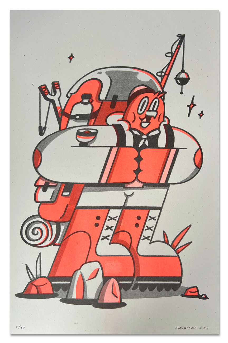 Happy Camper - Riso Print